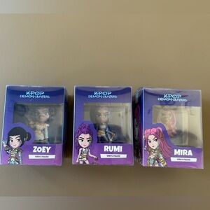 KPOP Demon Hunters Vinyl Figure Set - Zoey, Rumi, Mira